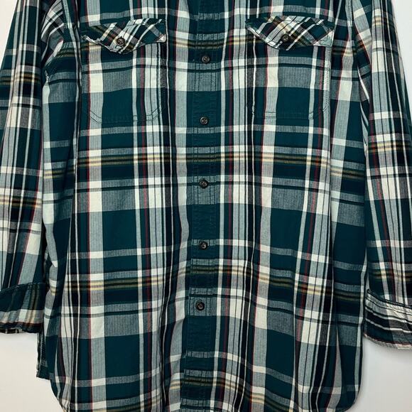 G.H. BASS & CO.  Button Down Shirt Men's Size XXL 100% Cotton Plaid Green - Picture 13 of 15